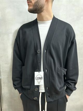 Set Uomo Coordinato Nero streetwear Made in italy