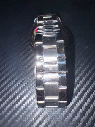 Reloj Poedagar Hombre Acero Negro/Plateado