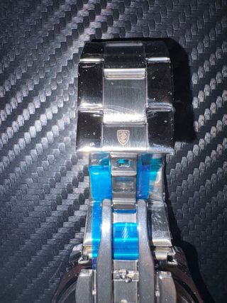 Reloj Poedagar Hombre Acero Negro/Plateado