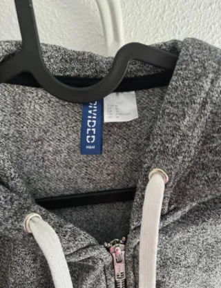 Chaqueta H&M Gris Cremallera Talla M