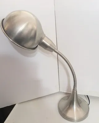 Lámpara flexo vintage metal plateado