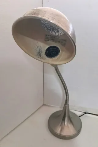 Lámpara flexo vintage metal plateado