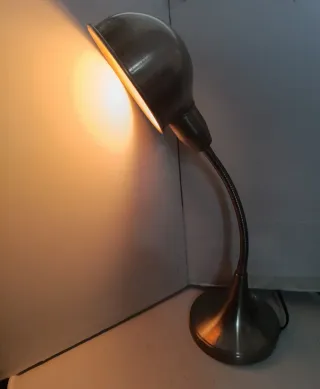 Lámpara flexo vintage metal plateado