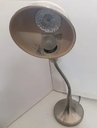Lámpara flexo vintage metal plateado