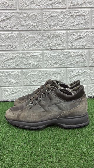 Scarpe Hogan Marrone Pelle Scamosciata