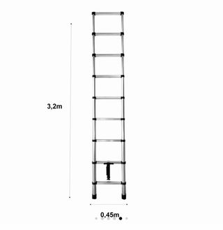 Escalera Telescópica Acero Galvanizado Extensible