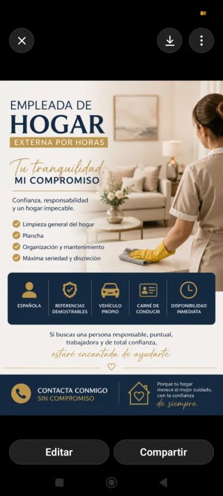 Servicio doméstico por horas