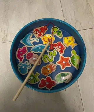 Juego Pescaditos de Madera