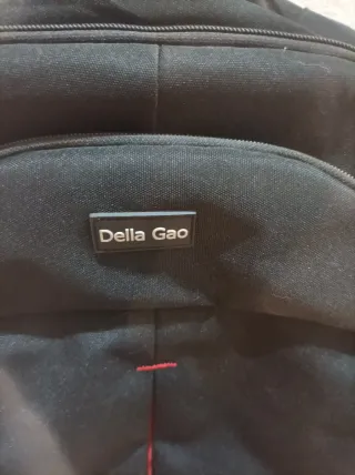 Mochila Della Gao Negra Gran Capacidad