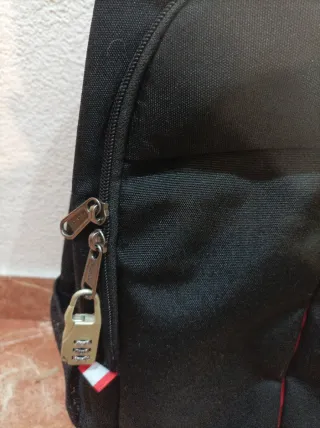 Mochila Della Gao Negra Gran Capacidad