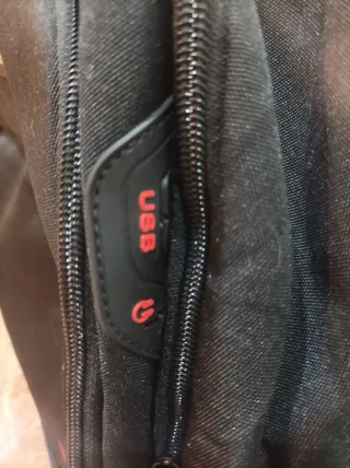 Mochila Della Gao Negra Gran Capacidad