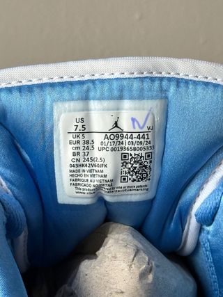 Nike Air Jordan 1 Low UNC University Blue