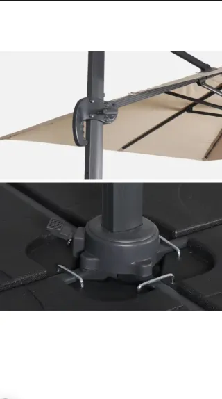 Parasol excéntrico rectangular 3x4m beige