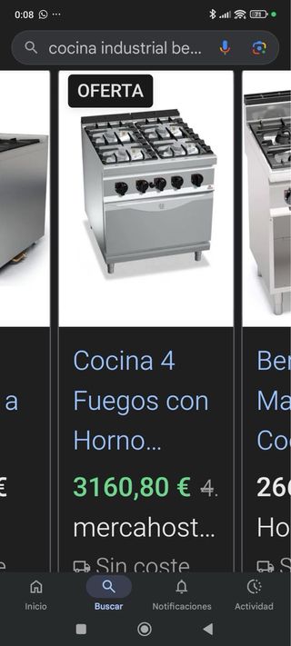 Cocina Industrial 4 Fuegos Acero Inoxidable Bertos