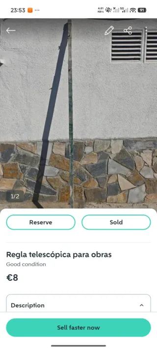 2 Reglas telescópicas para obras