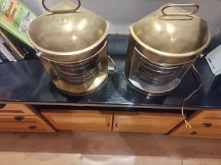 Faroles de bronce náuticos (2 unidades)