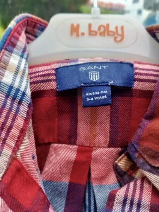 Camisa Gant Niño Talla 3/4 Tartán