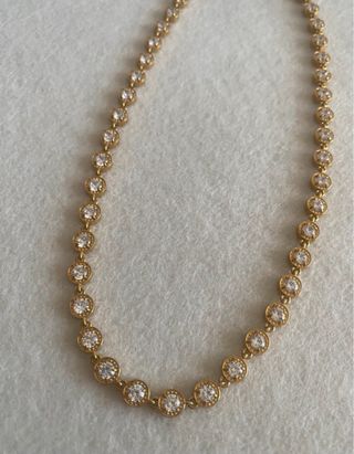 Colar com Cristais Dourados