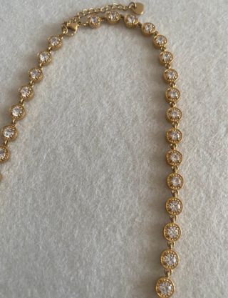 Colar com Cristais Dourados