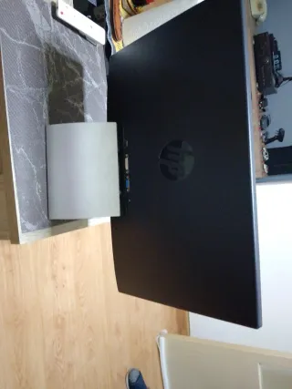 Monitor HP Negro y Plateado