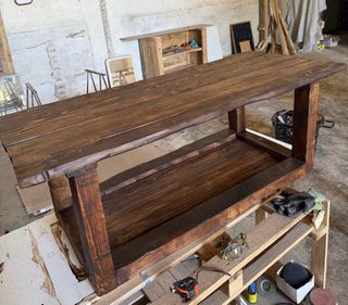 Mesa de pino maciza rústica