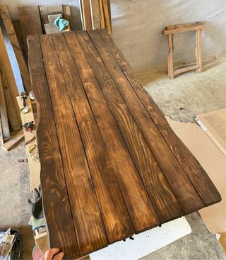 Mesa de pino maciza rústica