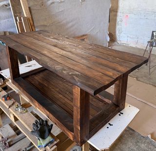 Mesa de pino maciza rústica