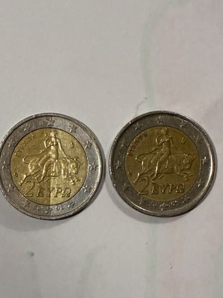 2 Euro Grecia 2002 Errore conio