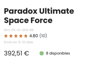 Silla Gamer Paradox Space Force (negra y roja)