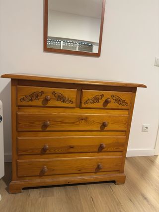 Set de madera de dormitorio matrimonial