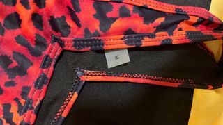 Bikini estampado leopardo rojo y negro