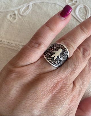 Anel Prata Menino Filigrana