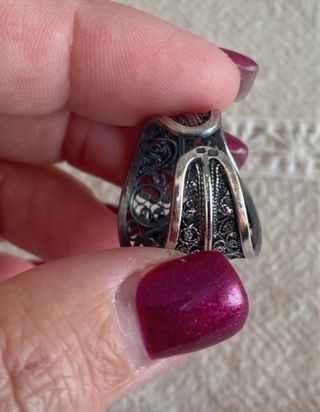 Anel Prata Menino Filigrana