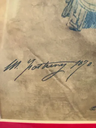 OPORTUNIDAD  Cuadro antiguo M. Fortuny dibujo