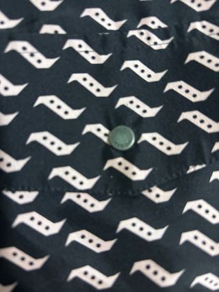 Vestido camisero Kenzo negro y rosa