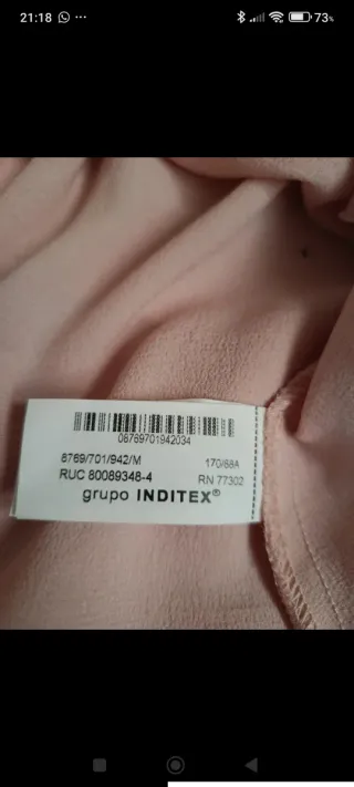 Blusa rosa con volantes