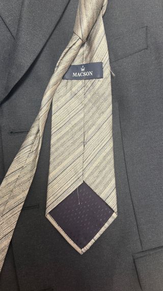 2 Corbatas Macson Beige y Gris