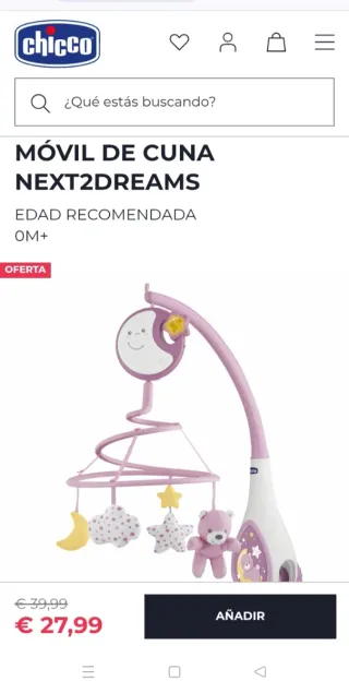 Móvil Cuna Next2Dreams Chicco Rosa