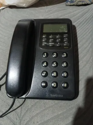 Teléfono fijo Telefónica negro