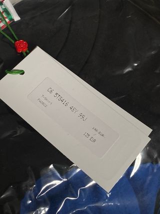 Camiseta Kenzo Negra con Flor Azul