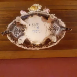 Joyero Cerámica Capodimonte N Coronada Azul.