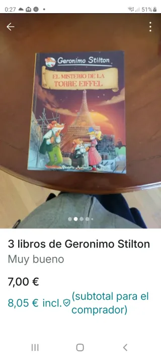 3 libros de Geronimo Stilton- Tapa dura