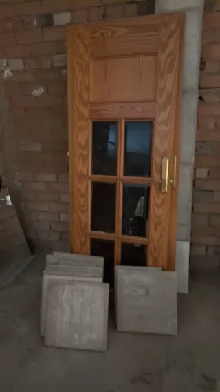 Puertas madera con cristal