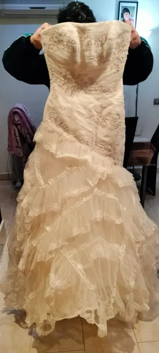 Vestido de Novia Blanco con Pedrería