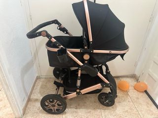 Cuna y carrito de bebe con silla de coche