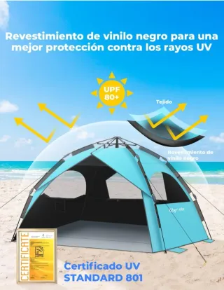 Carpa Playa Glymnis Automática 4-6 personas