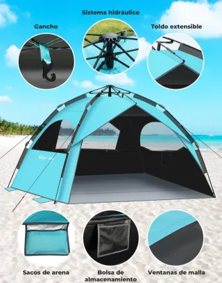 Carpa Playa Glymnis Automática 4-6 personas