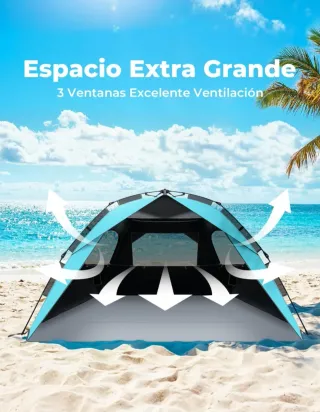 Carpa Playa Glymnis Automática 4-6 personas