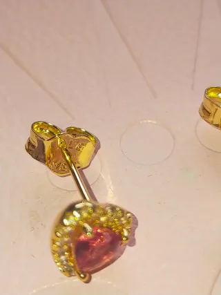 Pendientes Pandora Corazón Rosa y Circonitas