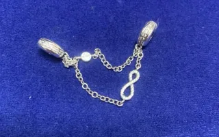 Cadena de Seguridad Pulsera Infinito Familia Plata
